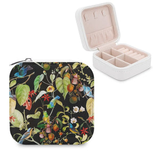 Vintage Tropical Sing Birds And Fruits Pattern Jewelry Storage Box
