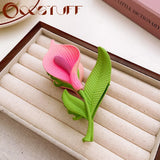 Vintage Tulip Hair Claw Hairpin Catch Flower Shark Clip Headdress