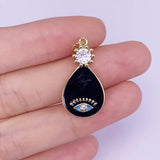 Vintage Evil Eyes Zircon Necklace Pendant Charm Jewelry