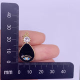 Vintage Evil Eyes Zircon Necklace Pendant Charm Jewelry