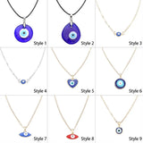Vintage Evil Eye Pendant Choker Necklace Lucky Evil Eyes Clavicle Chain