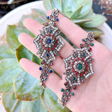 Vintage Indian Flower Cuff Bracelet Bride Wedding Jewelry