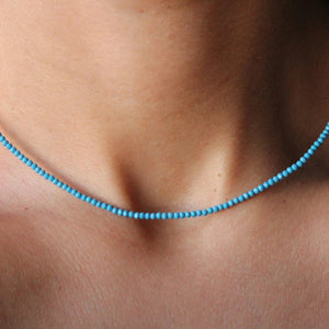 Vintage Turquoise Necklace 14KGF Stainless Steel Beaded Jewelry