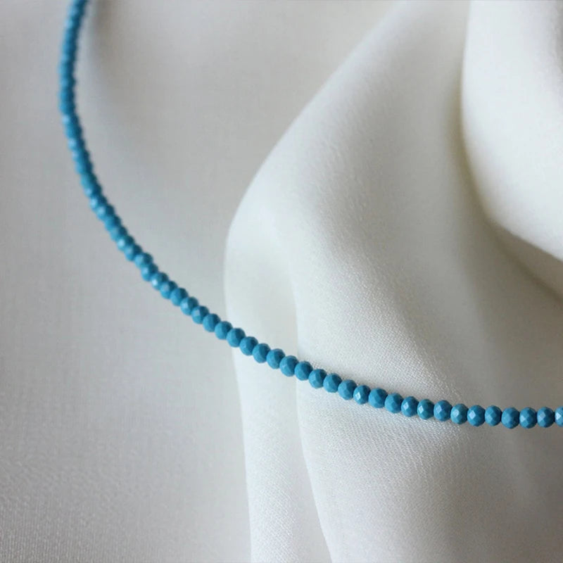 Vintage Turquoise Necklace 14KGF Stainless Steel Beaded Jewelry