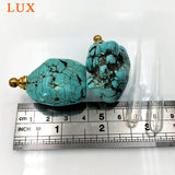Vintage Turquoises Perfume Bottle pendant Nature raw Turquoises Stone pendant