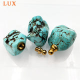 Vintage Turquoises Perfume Bottle pendant Nature raw Turquoises Stone pendant
