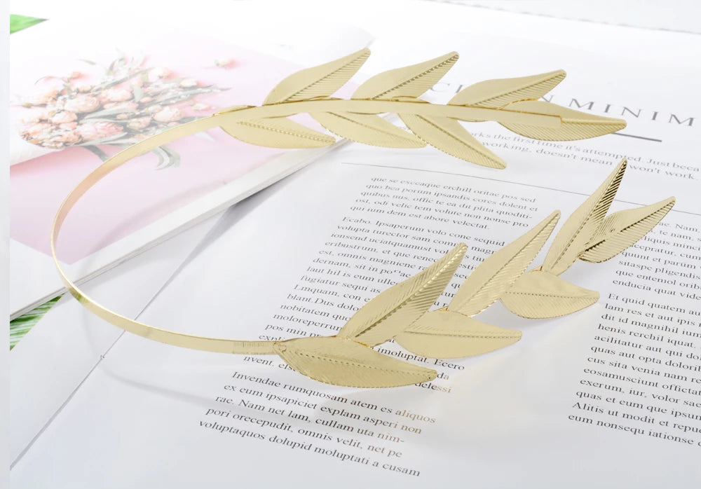 Vintage Leaf Headband Wedding Hair Accessories Tiara Crown Bridal Jewelry