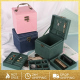 Vintage Velvet Jewelry Box Earring Ring Storage Box