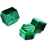 Vintage Velvet Ring Box Double Slots Wedding Supplies