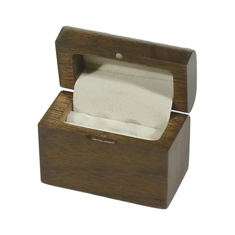 Vintage Walnut Ears Box Case Gift Proposal Ceremony Engagement Anniversary