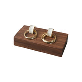 Vintage Walnut Wood Jewelry Displays Holder Rack Dark Brown