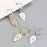 Vintage Water Tear Shape Lucky Drop Earrings 925 Silver Evil Eye Earrings Girl