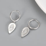 Vintage Water Tear Shape Lucky Drop Earrings 925 Silver Evil Eye Earrings Girl
