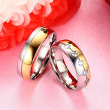 Vintage Wedding Ring Stainless Steel Finger Promise Jewelry