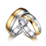 Vintage Wedding Ring Stainless Steel Finger Promise Jewelry