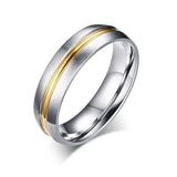 Vintage Wedding Ring CZ Stone Stainless Steel Metal