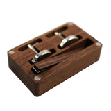 Vintage Wedding Wood Tie Clip Box Jewelry Storage Box