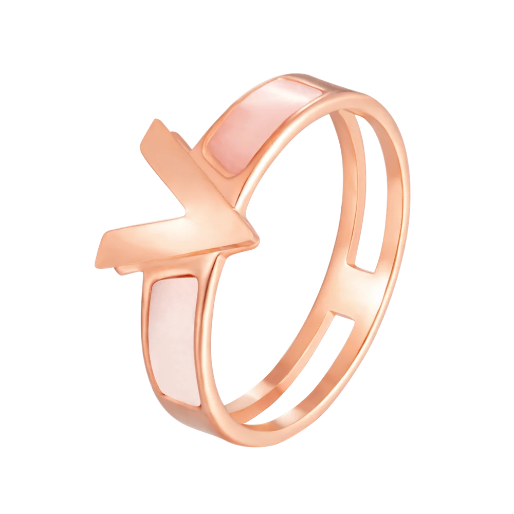 Vintage Shell V Ring Stainless Steel Titanium Engagement Wedding Rings