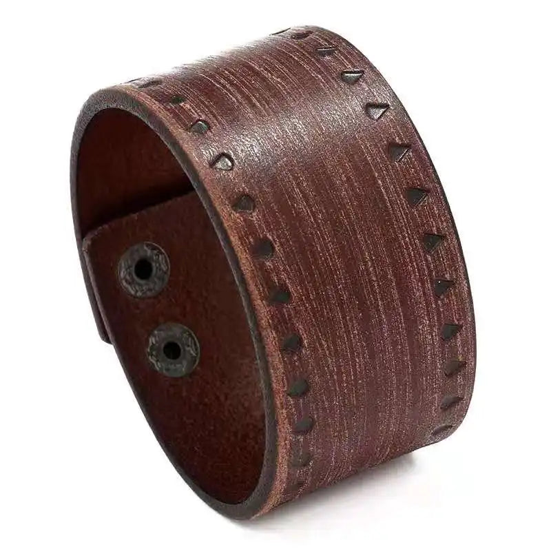 Vintage Wide Wrap Leather Bracelets for Men and Women