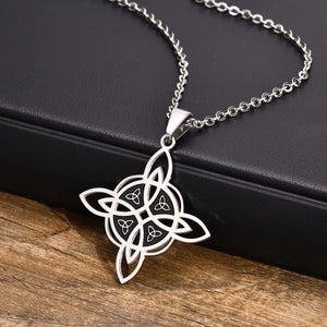 Vintage Witches Celtic Knot Star Necklace for Men