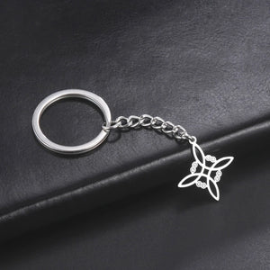 Vintage Witches Knot Keychain Stainless Steel Witchcraft Keyring Gift
