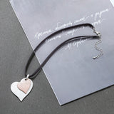 Vintage Woman Heart Pendant Necklace Choker Jewelry