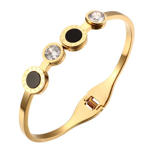 Vintage CZ Crystal Bangle Bracelet for Women