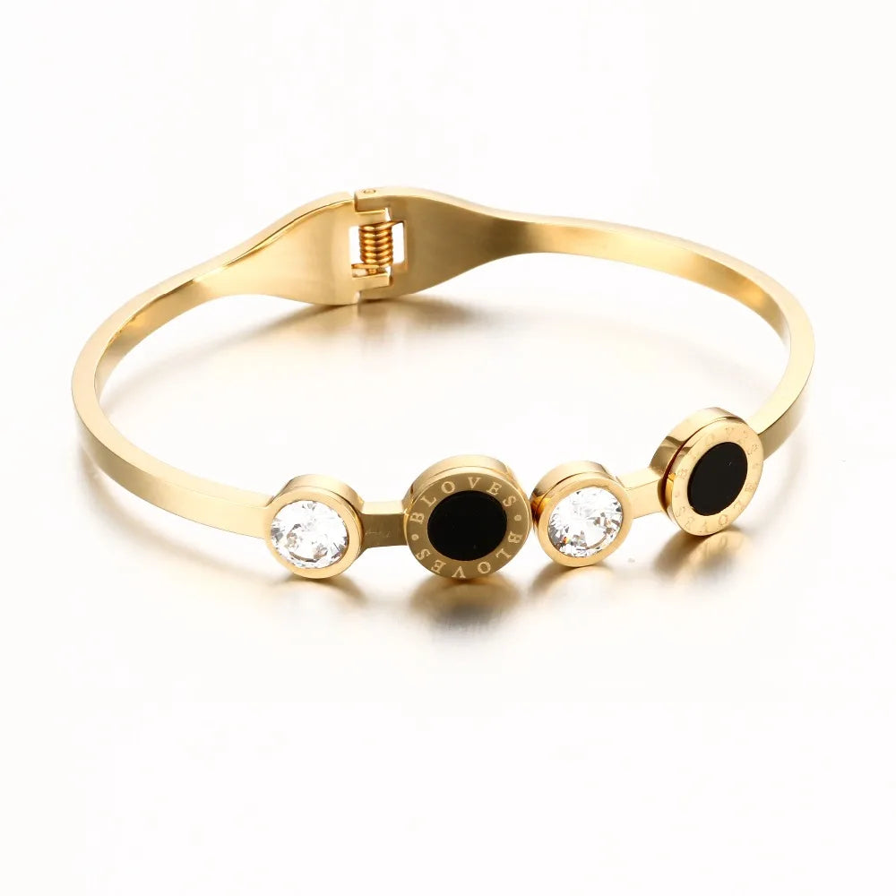 Vintage CZ Crystal Bangle Bracelet for Women