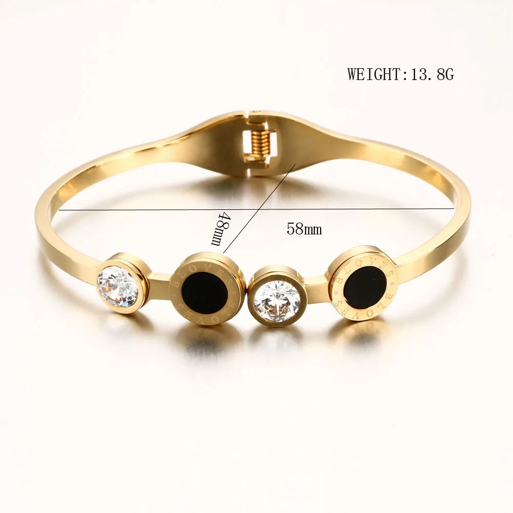 Vintage CZ Crystal Bangle Bracelet for Women