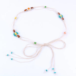 Vintage Women Belt Tassel Braided Bohemia Hollow Waist