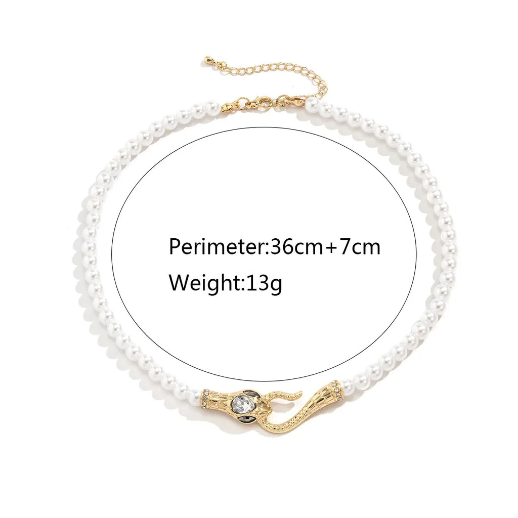 Vintage Women Jewelry Snake Shape Choker Necklace