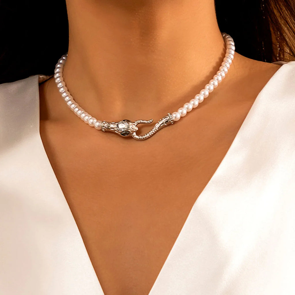 Vintage Women Jewelry Snake Shape Choker Necklace