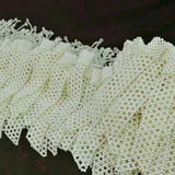 Vintage Women Pearl Bow Tie Beaded Bib Jewelry Clothes Shirt
