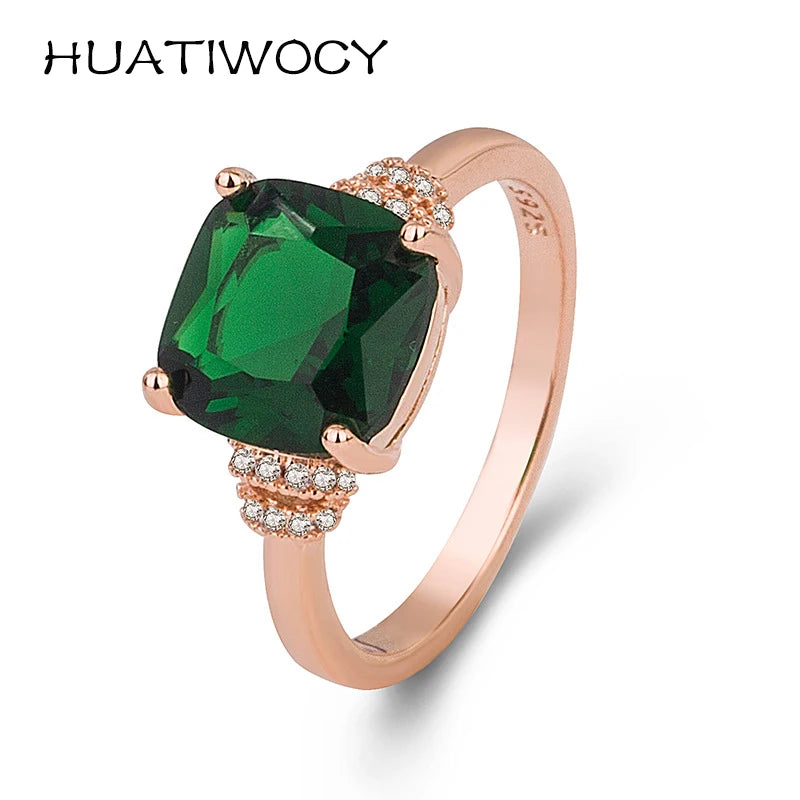 Vintage 925 Silver Zircon Women Ring Wedding Party Bridal Jewelry