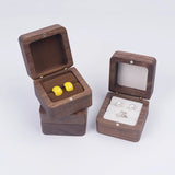 Vintage Wood Jewelry Box Wedding Ring Earring Organizer Display Case