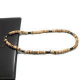 Vintage Wood Choker Necklace for Men 46cm/18 Inches