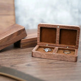 Vintage Wood Ring Holder Jewelry Box Organizer Wedding Ring Box