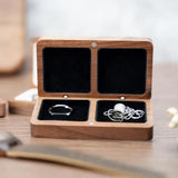 Vintage Wood Ring Holder Jewelry Box Organizer Wedding Ring Box