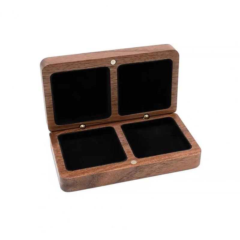 Vintage Wood Ring Holder Jewelry Box Organizer Wedding Ring Box