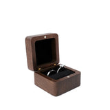 Vintage Wood Ring Holder Jewelry Box Organizer Marriage Wedding Ceremony Ring Bo