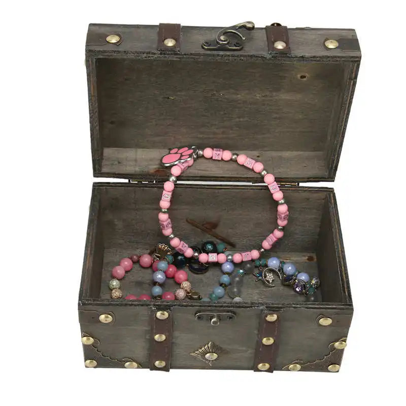 Vintage Wood Storage Box Grey for Bracelets