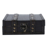 Vintage Wooden Jewelry Box Case Earrings Pendant Jewelry Storage Box With Lock