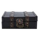 Vintage Wooden Jewelry Box Case Earrings Pendant Jewelry Storage Box With Lock