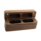 Vintage Wooden Rings Box 2 Storage Slot Wedding Rings Storage Case