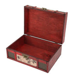 Vintage Wooden Storage Box Jewelry Necklace Bracelet Book Organizer