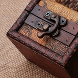 Vintage Wooden Treasure Box Map Embossed Jewelry Box