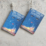 Vintage Wooden Wizard Book Earrings for Women