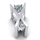 Vintage Zircon Silver Rings for Women Geometric Wedding Ring
