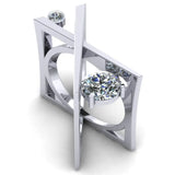 Vintage Zircon Silver Rings for Women Geometric Wedding Ring
