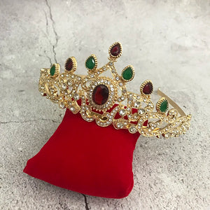 Vintage Queen Crystal Crown Wedding Tiara for Bride